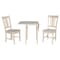 International Concepts Round Small Drop Leaf Dining Table with 2 Splat Back Chairs - 3 Piece Dining Set, 36 in W, 22 in L K-2236D-C10P - alternate 6